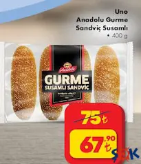 UNO ANADOLU GURME SANDVİÇ SUSAMLI 400 G fiyat ve kampanya bilgisi